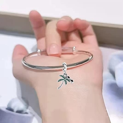 Chili Jewelry Coconut Palm Tree mit Sonnenbrille-Feiertags-Strand bezaubern kompatibles mit Pandora Charms Bracelets