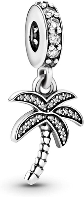 Chili Jewelry Coconut Palm Tree mit Sonnenbrille-Feiertags-Strand bezaubern kompatibles mit Pandora Charms Bracelets