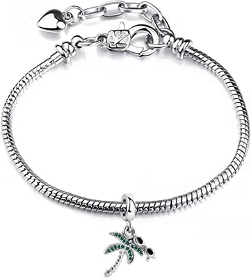 Chili Jewelry Coconut Palm Tree mit Sonnenbrille-Feiertags-Strand bezaubern kompatibles mit Pandora Charms Bracelets