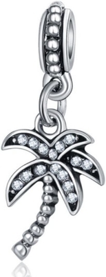 Baumeln Sie Kokosnuss-/Palme mit klaren Kristallen bezaubern Perle für Charme-Armbänder