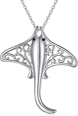 Polierte 925 Sterling Silver Octopus Sea Life hängende Halskette