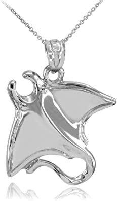 Damenbaum 925 Sterling Silver Stingray Necklace Manta Ray Turtle Dolphin Charm
