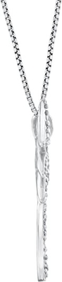 Silbernes Lächeln - fester Sterling Silver Beautiful Tropical Palm-Baum-hängende Halskette, mit Kette des Anker-17.5inch für Frauen