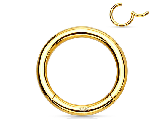 Helix, der Gold14k clicker für Knorpel Tragus 16g-40g durchbohrt