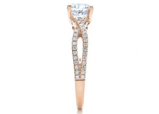 Soem-ODM Maß 0.8ct natürliches Diamond Engagement Rings 6.0MM
