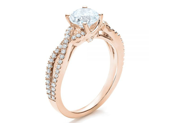 Soem-ODM Maß 0.8ct natürliches Diamond Engagement Rings 6.0MM