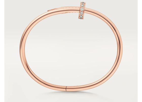 Schmuck-Rose Gold Bangles 3.5mm gediegenen Golds 0.59ct 18K wideth ODM