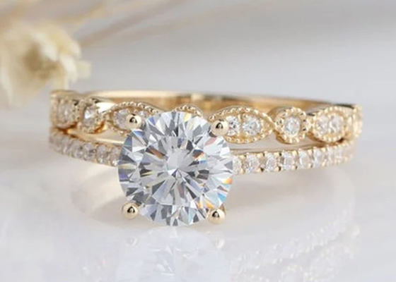 Diamond Engagement Wedding Rings 1.25CT 6.5mm des Weißgold-18K ODM