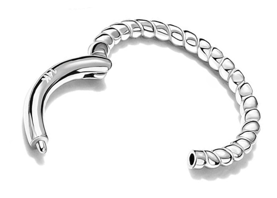 Verdrehter Goldnasen-Ring 18G, Nasenpiercing Clicker des Seil-14k für Geschenk