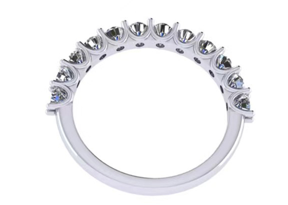 1,2 ct-Verpflichtung und Größe Hochzeits-Ring Sets 1.93g Gewichts-RD2.7MM