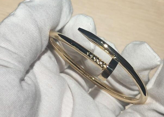 Armband der Breiten-3.5mm gelbes des Gold18k, Juste Un Clou Bangle für Verpflichtung