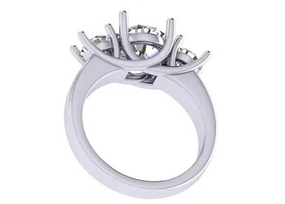 Schmuck-Weißgold-Farbe des gediegenen Golds des Rundschnitt-14k überzog 2.21g Gewicht 8.4×5.05mm