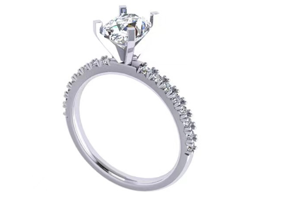 Karat-ovale Diamond Rings 2.45g des Rundschnitt-1,5 Größe Gewichts-OV8×6MM für Verpflichtung
