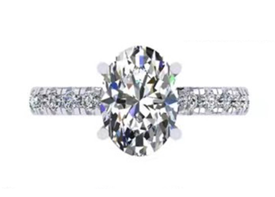 Hand, die ODM Schmuck gediegenen Golds 2.45g 14K für Verpflichtung einstellt