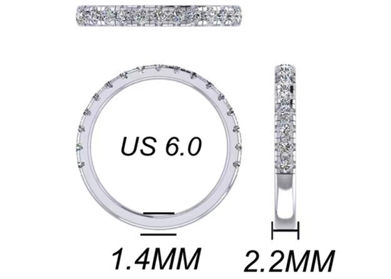 Hand, die ODM Schmuck gediegenen Golds 2.45g 14K für Verpflichtung einstellt