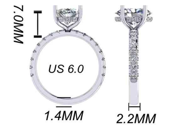Hand, die ODM Schmuck gediegenen Golds 2.45g 14K für Verpflichtung einstellt