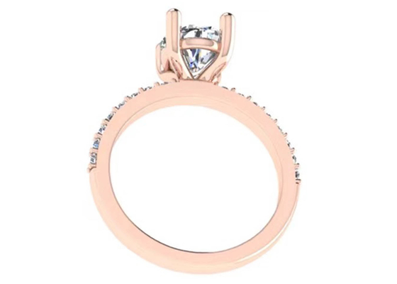 Birnen-Schnitt 18k Rose Gold Wedding Ring 10.67x7.23x4.1mm für Verpflichtung