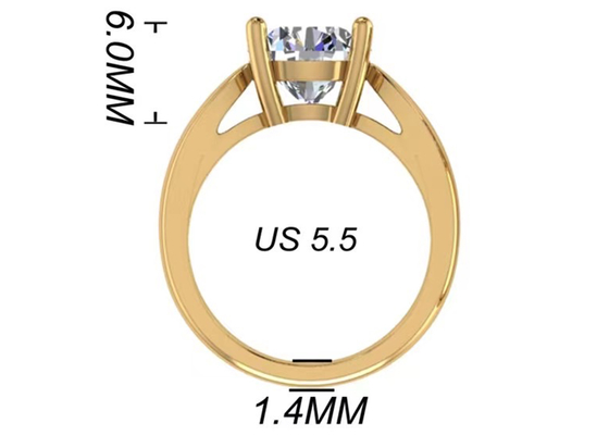 Hand, die Schmuck des gediegenen Golds 14K, natürliche Patience Diamond Rings des Rundschnitt-2.7ct einstellt