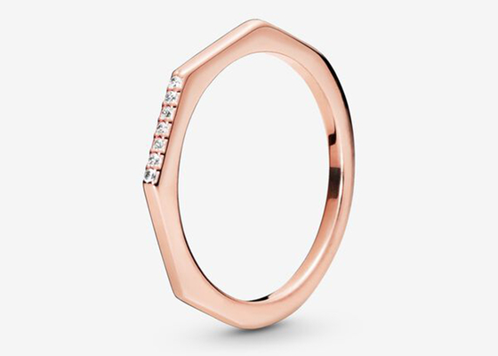 Vielfältige Rose Gold Clicker, wirkliches DiamantVerlobungsringe 1.2mm×8mm Maß