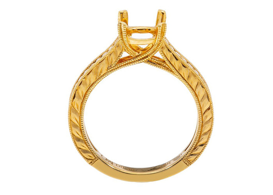 Wirkliche Diamond Semi Mount Jewelry Ring-Runde formen Durchmesser 1.6-1.7mm 0.61ct