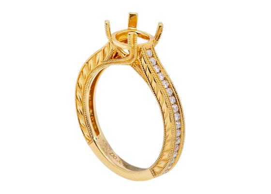 Wirkliche Diamond Semi Mount Jewelry Ring-Runde formen Durchmesser 1.6-1.7mm 0.61ct