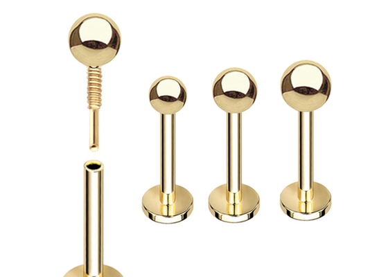 Knorpel-Ohrringe Soems 14k Gold, Länge des Körperpiercing-Ohrring-5mm 8mm 10mm