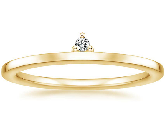 Patience-Verpflichtung Ring Claw 0.02ct 2mm gelbes Gold, derart einstellt