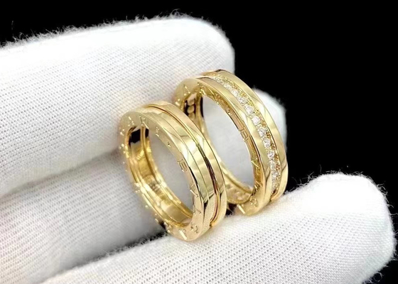 3.26g Gewicht 18K Schmuck-Ring 0.4ct gediegenen Golds für Verpflichtungs-Hochzeit ODM