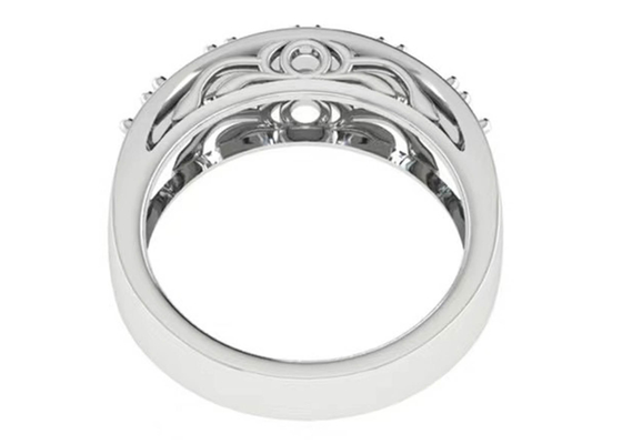 Rundschnitt Weißgold-Verlobungsringe, 6pcs 4.1mm VS1 wirklicher Diamond Wedding Rings