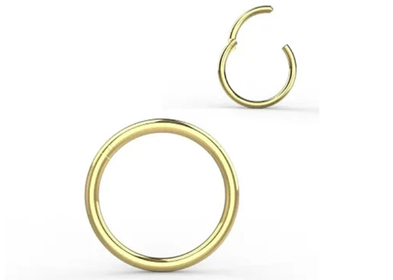 Eingehängtes des Segment-18K Maß Goldnasenpiercing-des Klassiker-6-12mm