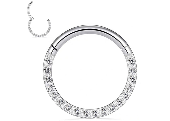 Eingehängtes Segment Ring Piercing des Diamant-14k Gold für Hochzeits-Geschenk