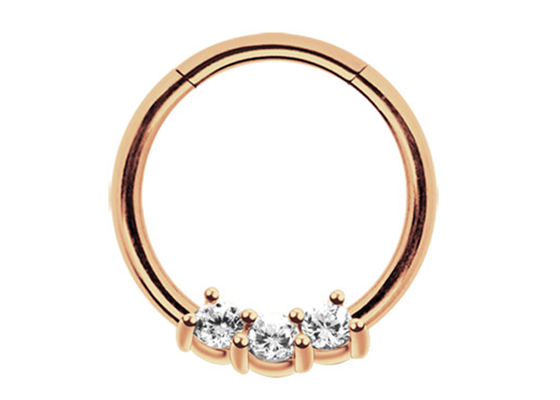 Goldscheidewand Ring-, 8mm und 10mm des Schnecken14k Nasen-Ring für tägliche Abnutzung