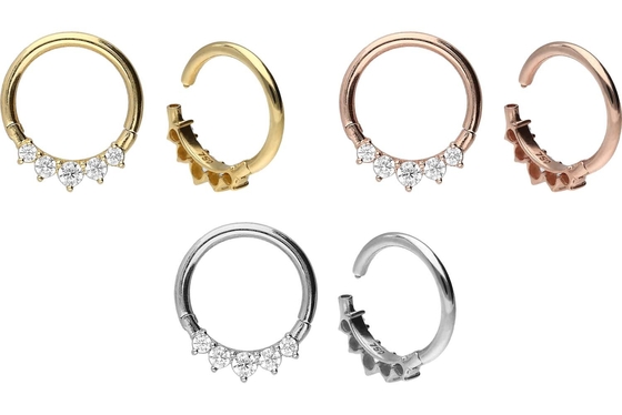Chirurgischer eingehängter äußerer Greifer des Gold14k clicker-5 stellte Art Hypoallergenic ein