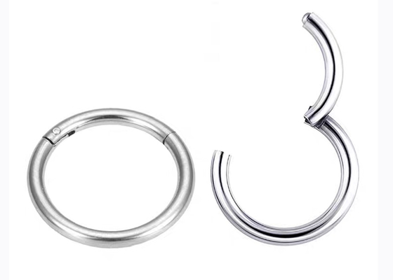 Periceing-Weißgold Clicker, Band-Ohrringe Soem-ODM des Gold14k für Jahrestag