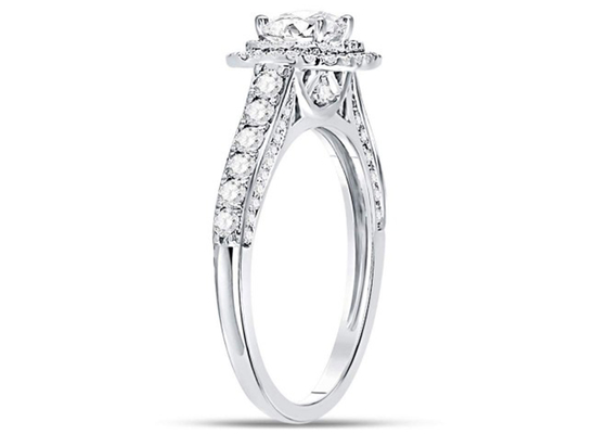 Schmuck gediegenen Golds 3.65g 14K, 0.8ct quadrieren das Weißgold Diamond Rings der Frauen