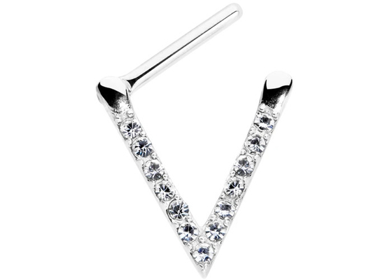 Soem-Dreieck-Weißgold-Scheidewand-Ring mit Diamanten 0.1ct 1.3mm