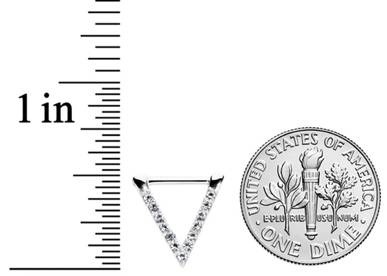 Soem-Dreieck-Weißgold-Scheidewand-Ring mit Diamanten 0.1ct 1.3mm