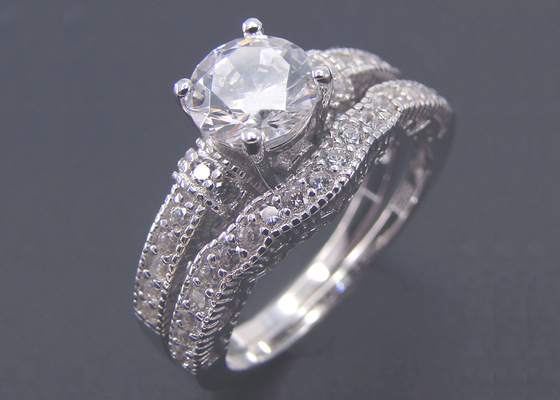 2 Karat-Diamond Engagement Wedding Rings Round-Form Soem-ODM