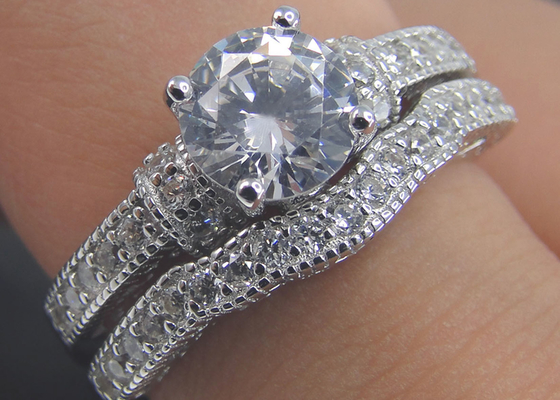2 Karat-Diamond Engagement Wedding Rings Round-Form Soem-ODM