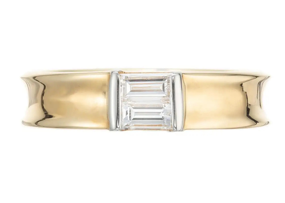 0.58ct 6x4MM Schmuck Diamond Wedding Ring des gediegenen Golds des Patience-Stein-14K