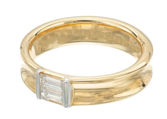 0.58ct 6x4MM Schmuck Diamond Wedding Ring des gediegenen Golds des Patience-Stein-14K