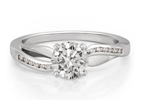 ODM-Soem-Schmuck Diamond Ring, Hochzeit Ring Round Cut des Weißgold-14k