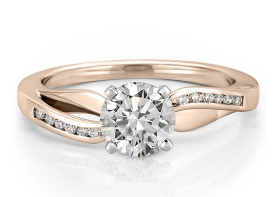 ODM-Soem-Schmuck Diamond Ring, Hochzeit Ring Round Cut des Weißgold-14k