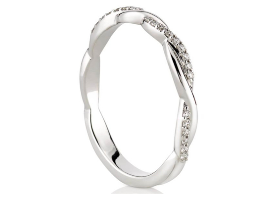 Rundschnitt Diamond Jewellery Rings 0.3ct des Weißgold-14K wirkliches ODM für Verpflichtung