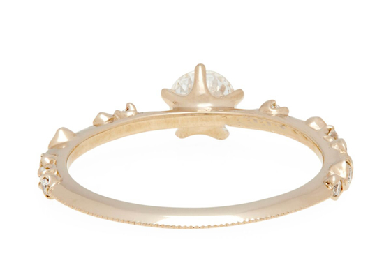 4mm Größen-wirkliches Diamond Jewellery Ring 14K 18K Rose Gold Material ODM