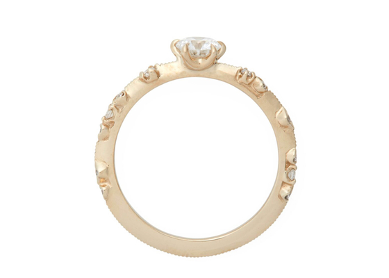 4mm Größen-wirkliches Diamond Jewellery Ring 14K 18K Rose Gold Material ODM