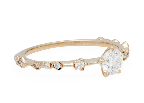 4mm Größen-wirkliches Diamond Jewellery Ring 14K 18K Rose Gold Material ODM