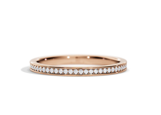 Halbes Gold-Ring Stackings 0.36ct der Ewigkeits-9K Gewicht für Jahrestag