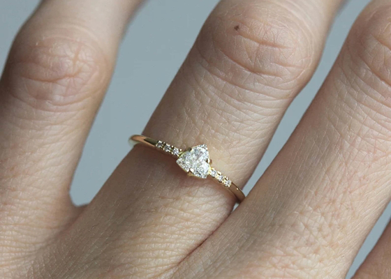 Mode wirklicher Diamond Jewellery Ring mit 4×4mm Dreieck-Stein ODM