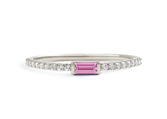 Dünne des Diamant-9K Breite Golddes ring-0.20ct 2.5MM für Verpflichtungs-Krappenfassungs-Art